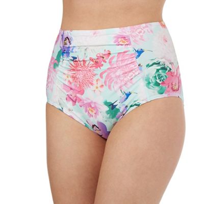Reger by Janet Reger Aqua floral bikini bottoms
